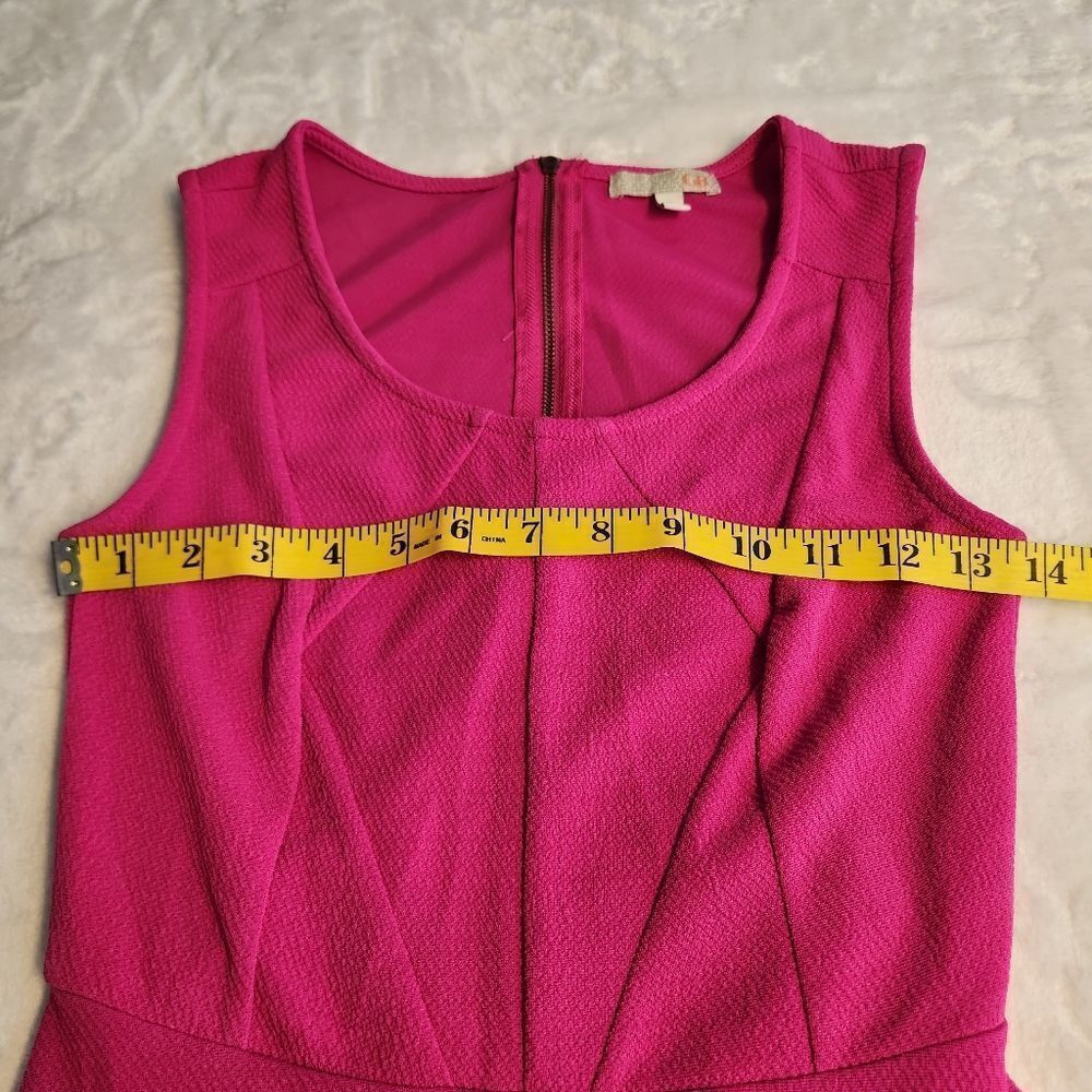 GB Gianni Bini Magenta Hot Pink Sleeveless Fit & Flare Skater Dress Sz S - Picture 9 of 10